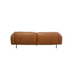 Sofa CALGARY 228 cm skórzana brązowa