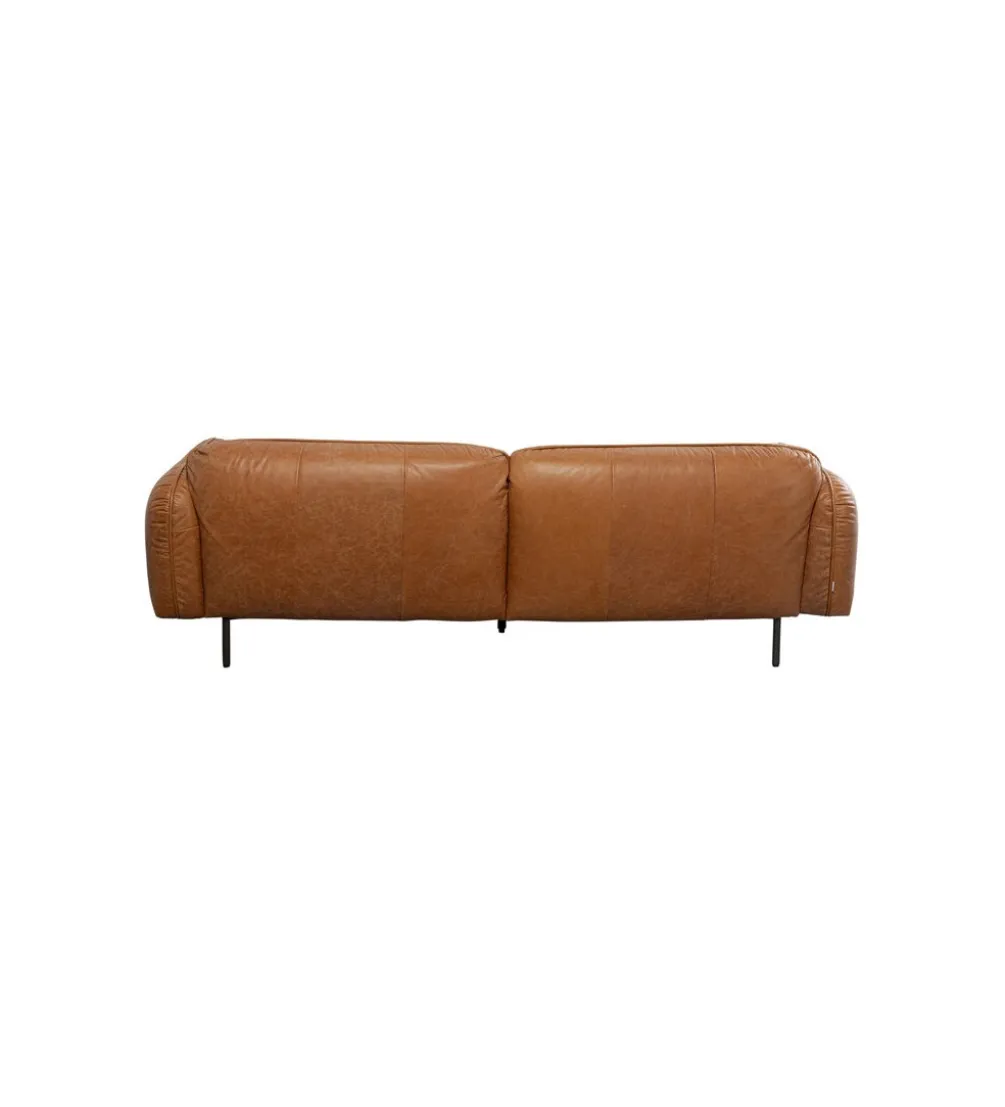 Sofa CALGARY 228 cm skórzana brązowa