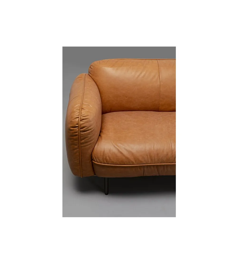 Sofa CALGARY 228 cm skórzana brązowa