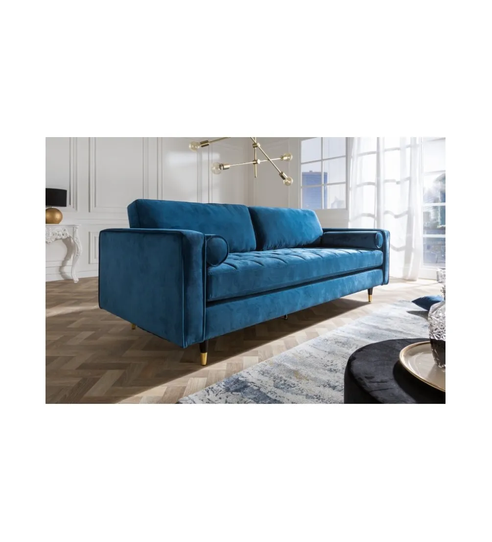Sofa CANIS velvet 220 cm aqua velvet