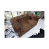 Sofa Chesterfield antyczny brąz