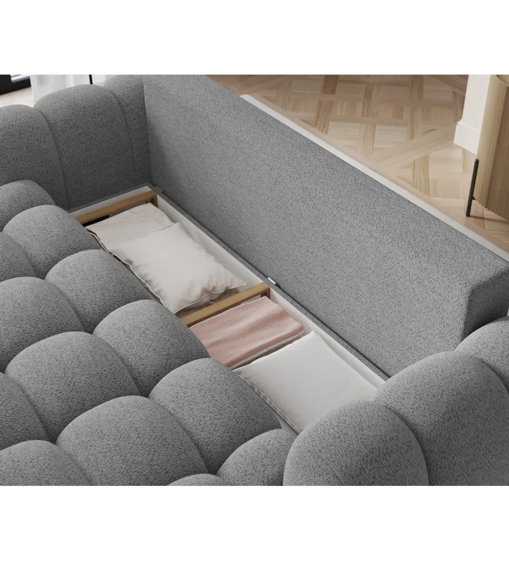 Sofa COTTONN 256 cm z funkcją spania jasny szary tkanina royal 04