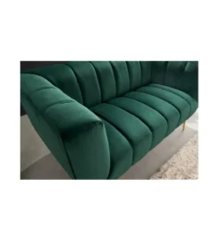 Sofa dwuosobowa Scarlett 165 cm szmaragdowo zielona