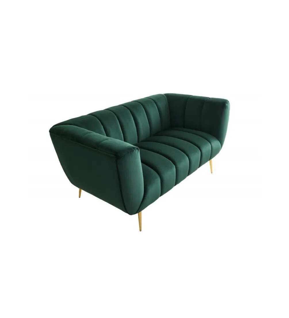 Sofa dwuosobowa Scarlett 165 cm szmaragdowo zielona