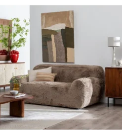 Sofa dwuosobowa WOLLY 185 cm brązowy