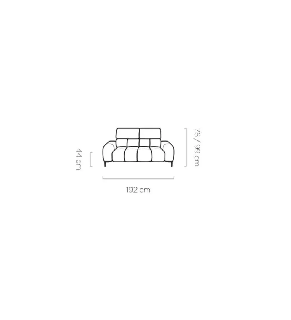 Sofa ELEKTRA Plaza 192 cm z elektrycznie wysuwanym siedziskiem