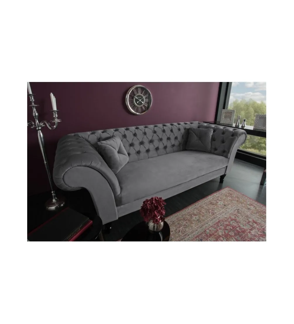 Sofa Euphoria 225 cm srebrno szara