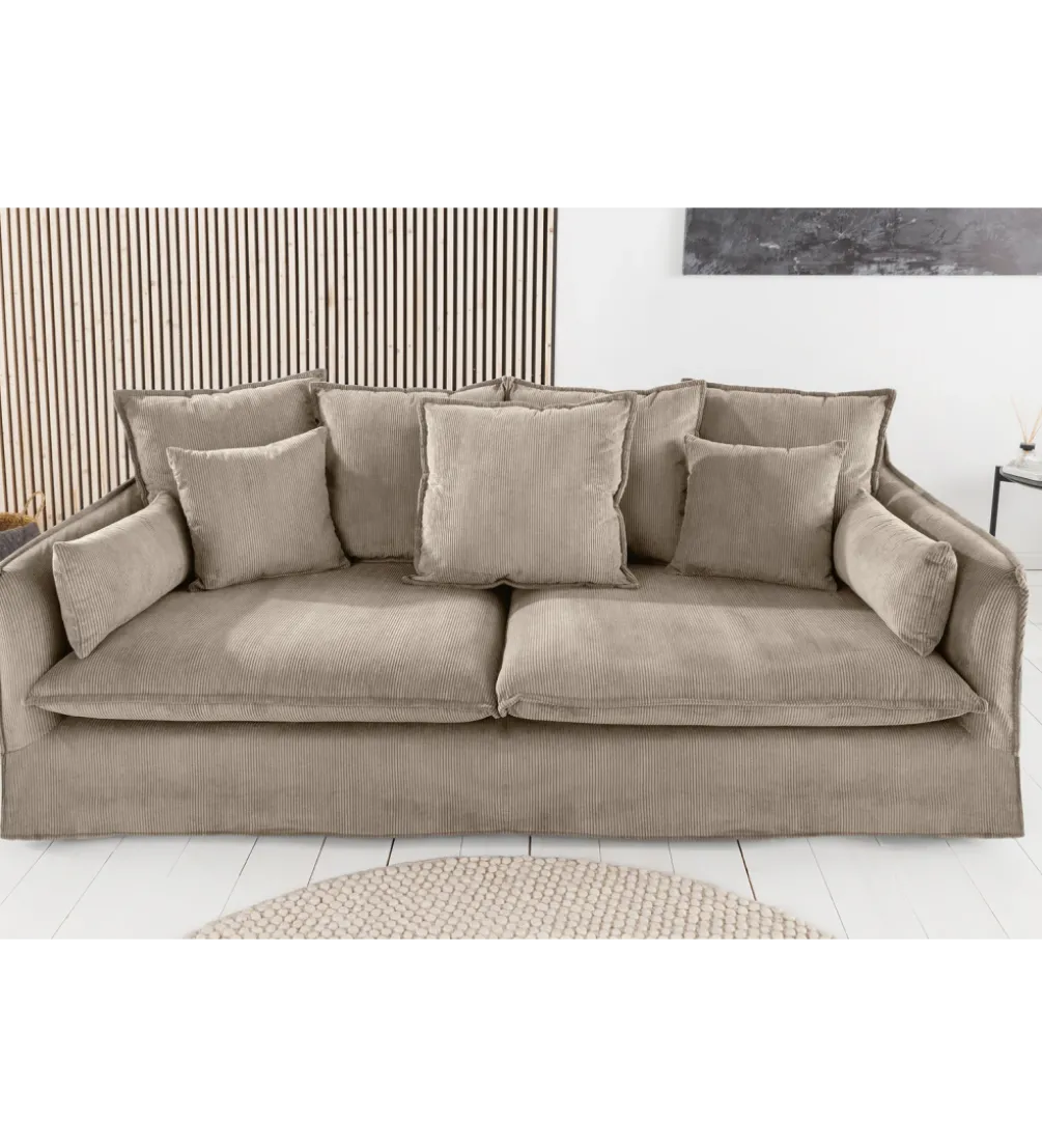 Sofa HEAVEN 200 cm cord greige