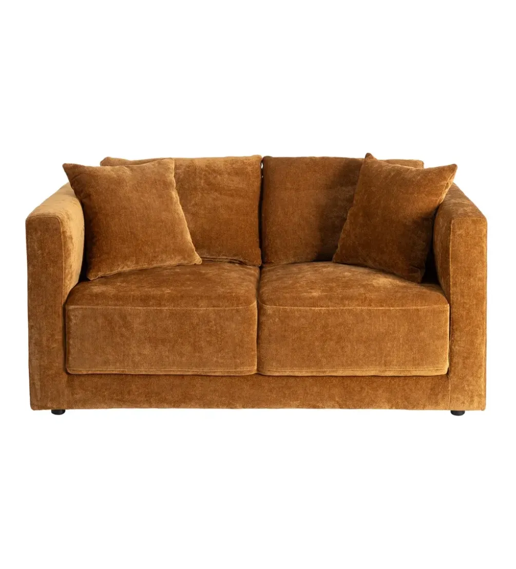 Sofa MODERN BAROCK 240 cm aksamitna musztardowo-żółta