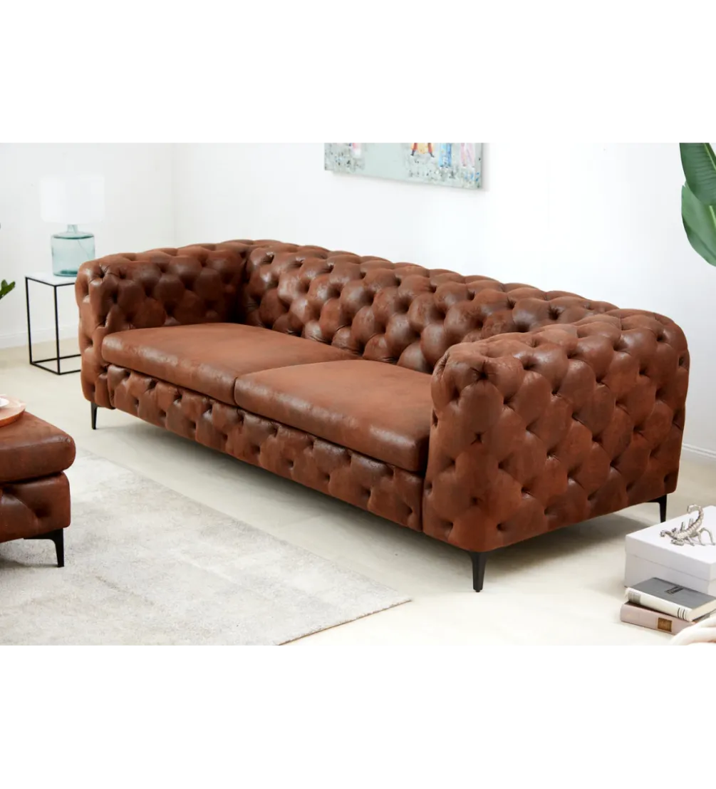 Sofa MODERN BAROCK 240 cm antyczny brąz