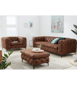 Sofa MODERN BAROCK 240 cm antyczny brąz