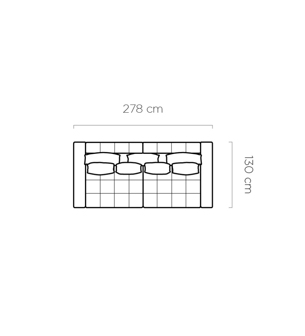 Sofa MOTTA BIGSOFA 278 cm z funkcją spania