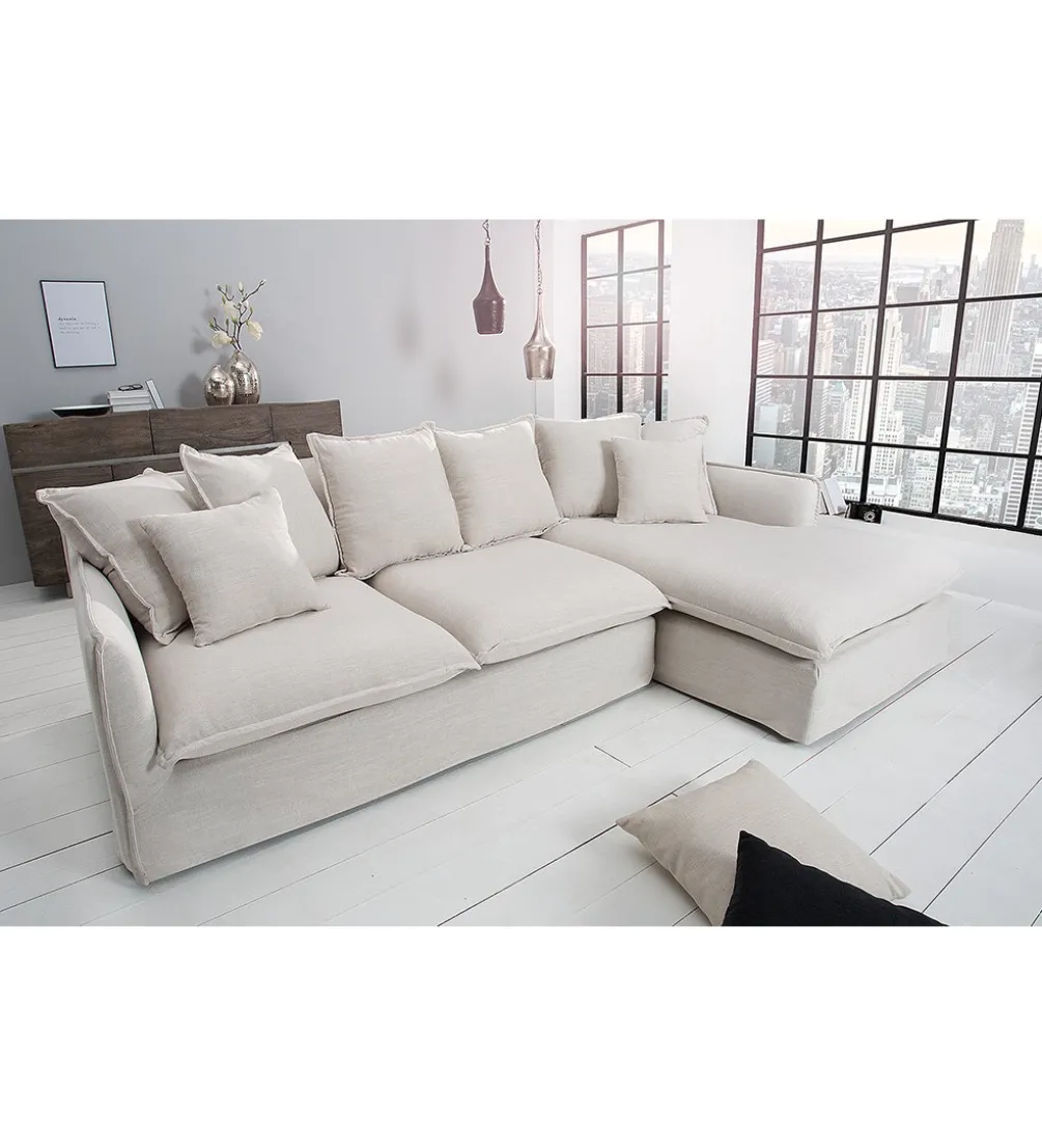 Sofa Narożna HEAVENLY Heaven 255 Cm naturalny len