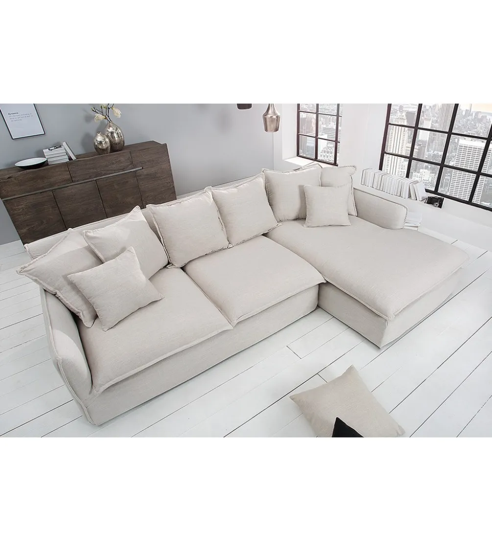 Sofa Narożna HEAVENLY Heaven 255 Cm naturalny len