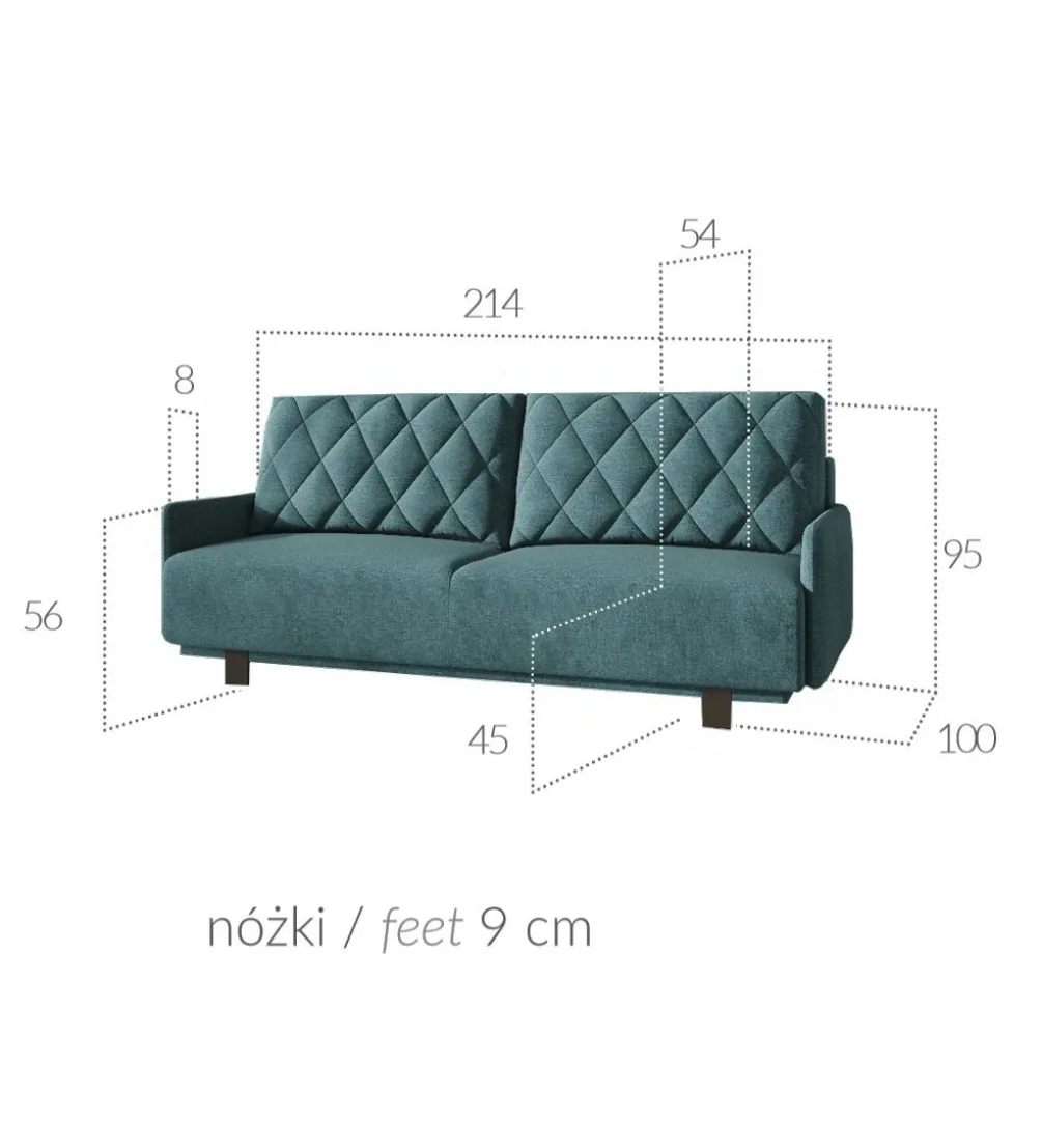 Sofa NEGROS Ikaria 214 cm z funkcją spania