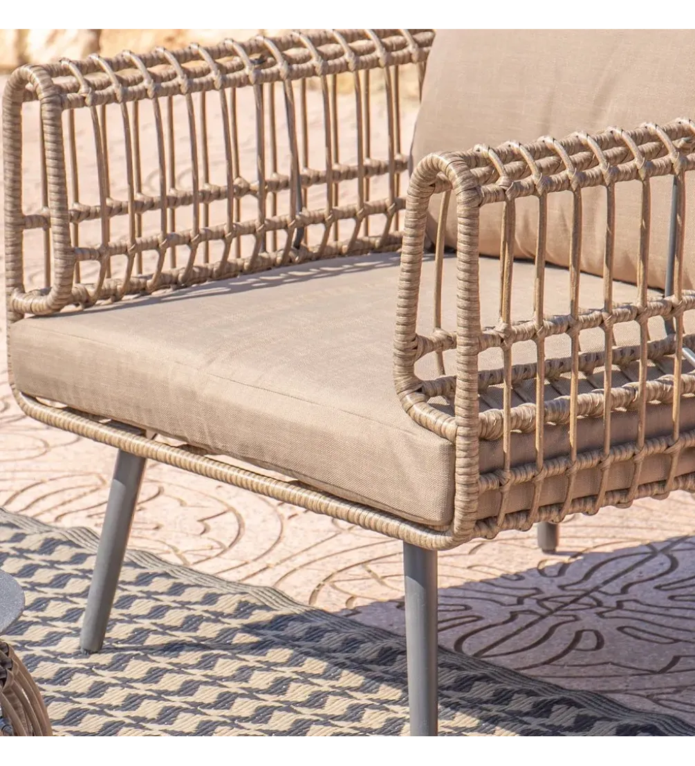 Sofa ogrodowa ARIKI 161 cm naturalna szara