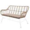 Sofa ogrodowa ARIKI 121 cm naturalna biała