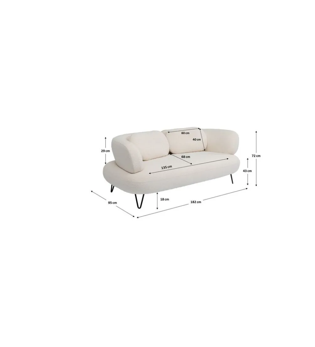 Sofa PEPPO 182 cm biała