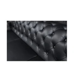 Sofa RONNI Chesterfield 205 cm czarna