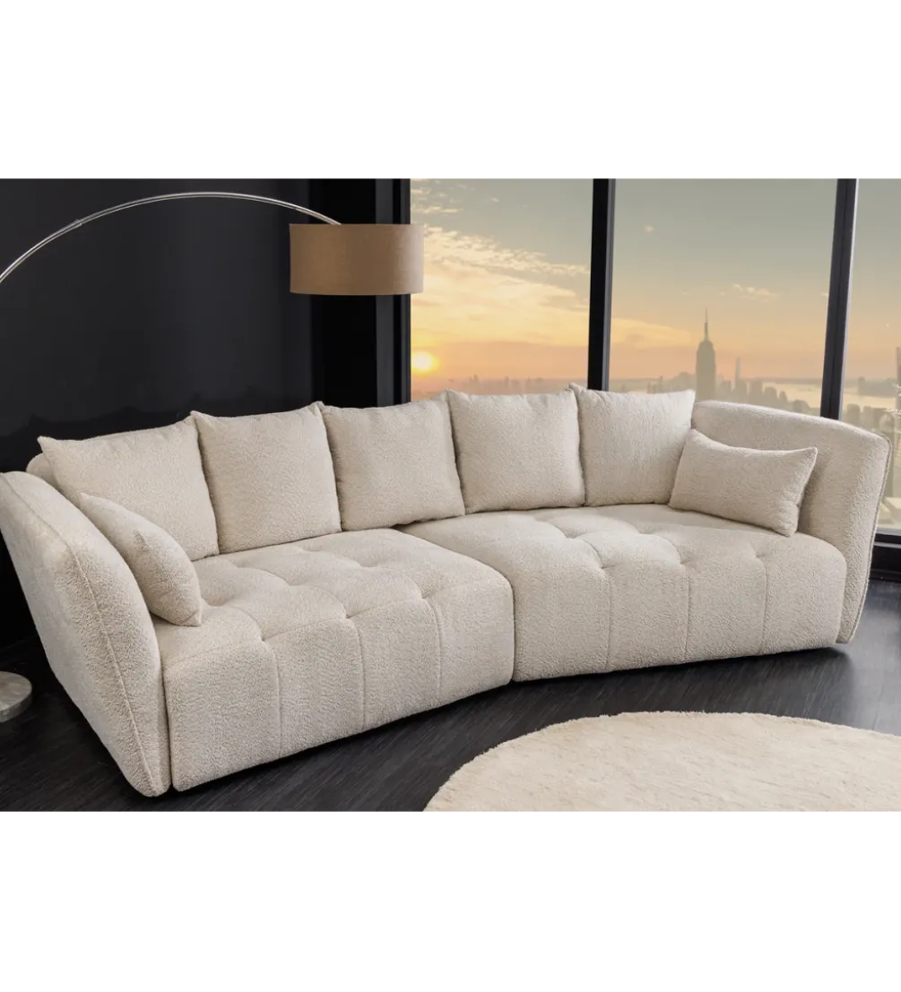 Sofa ROYAL 295 cm XL bouclé szampański beż