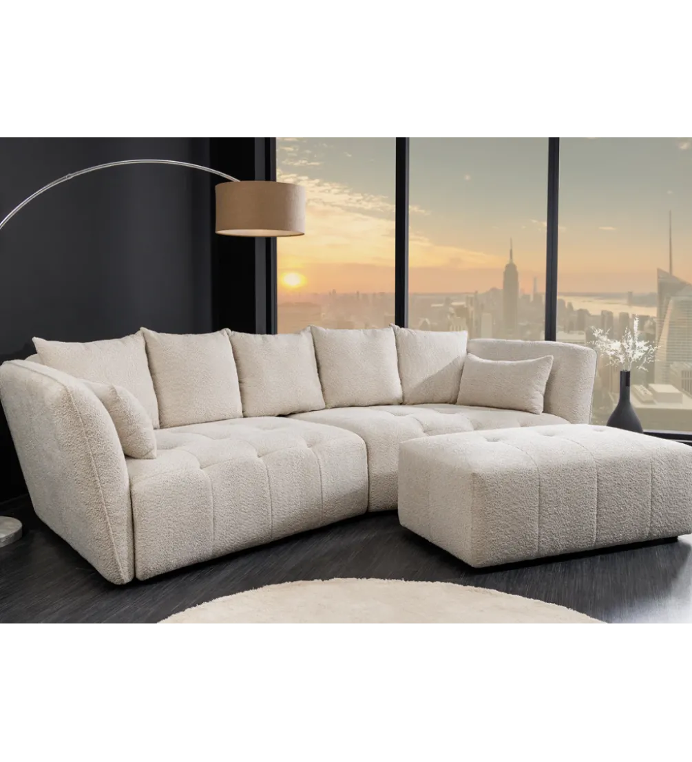 Sofa ROYAL 295 cm XL bouclé szampański beż