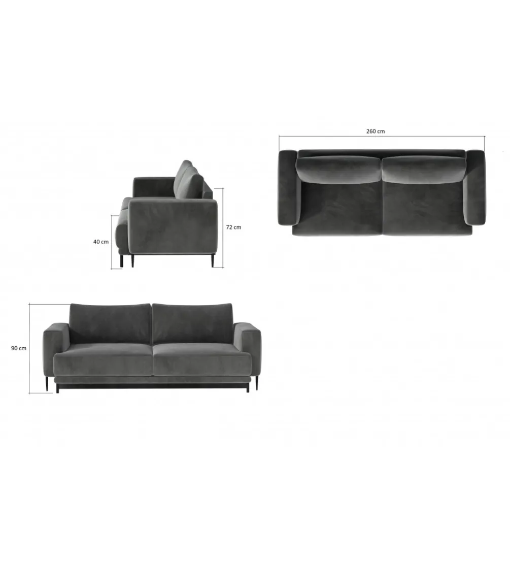 Sofa rozkładana DALIA 260 cm z funkcją spania