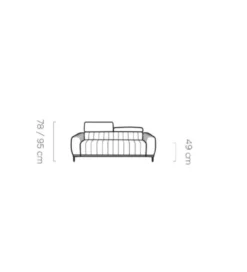 Sofa rozkładana GEMINI Gandi B 207 cm z funkcją spania