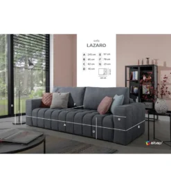 Sofa rozkładana LAZARO 245 cm z funkcją spania
