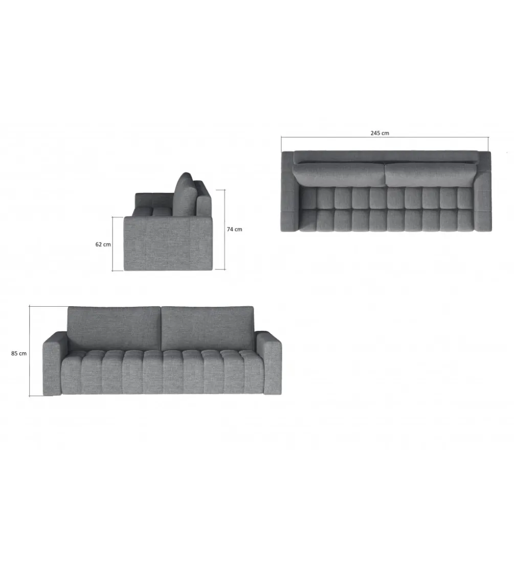 Sofa rozkładana LAZARO 245 cm z funkcją spania