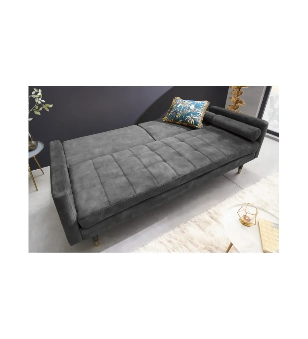 Sofa rozkładana MANILLA 196 cm ciemnoszara