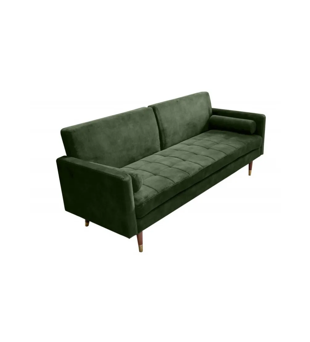 Sofa rozkładana MANILLA 196 cm ciemnozielona