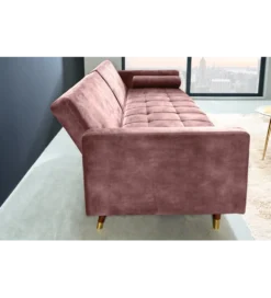 Sofa rozkładana MANILLA 196 cm różowa