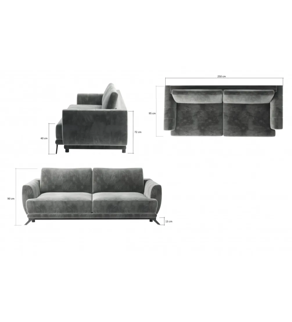 Sofa rozkładana MEGIS 250 cm z funkcją spania