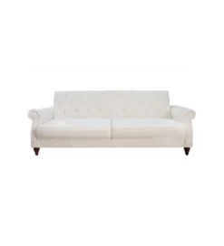 Sofa rozkładana RAYAN 220 cm kremowa