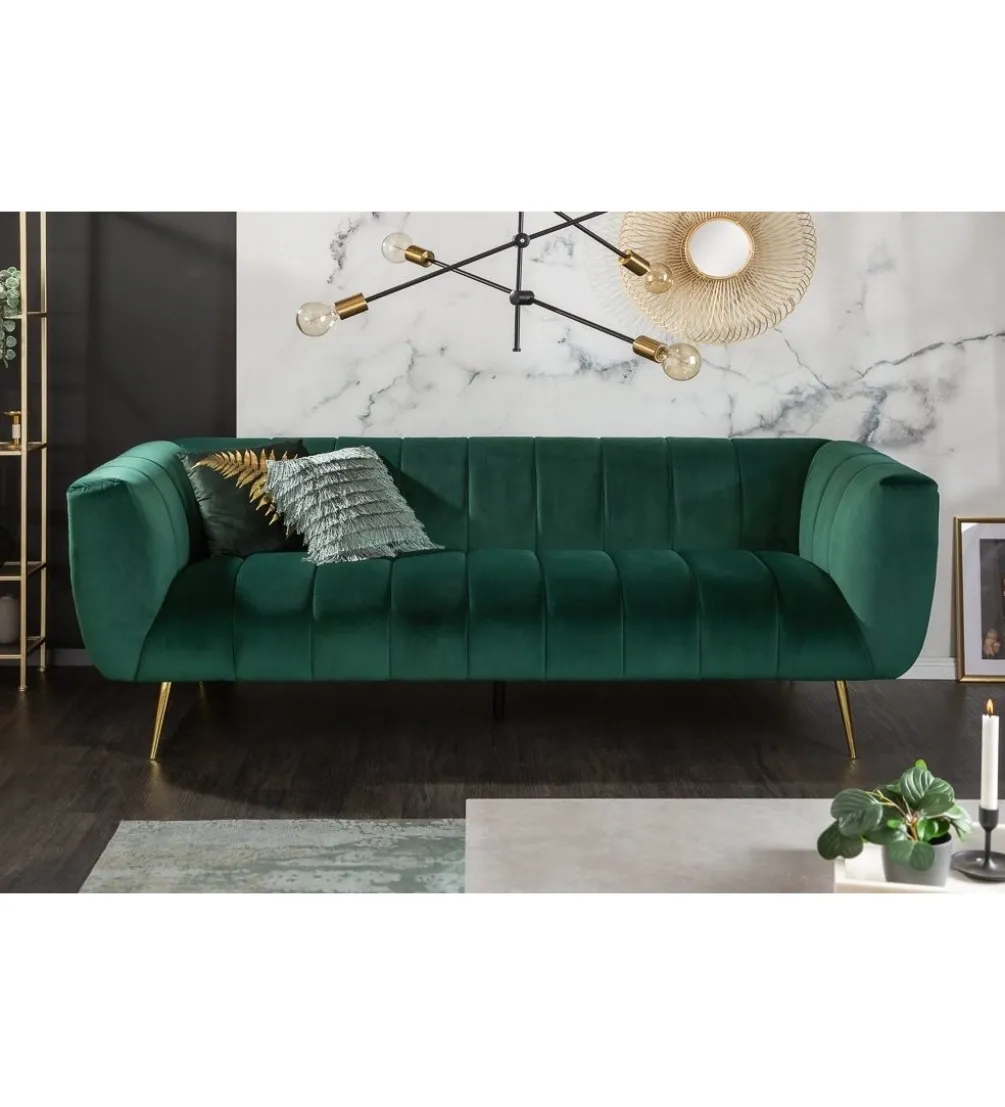 Sofa Scarlett 225 cm szmaragdowa zieleń