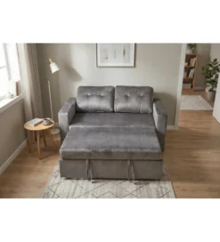 Sofa SMART 140 cm z funkcją spania welwet szary