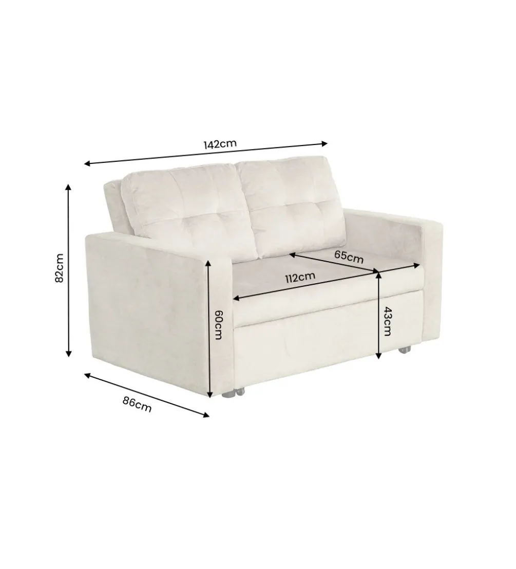 Sofa SMART 140 cm z funkcją spania zielony