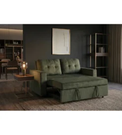 Sofa SMART 140 cm z funkcją spania zielony