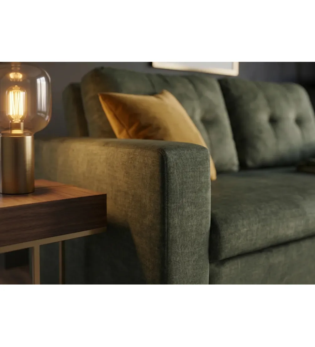 Sofa SMART 140 cm z funkcją spania zielony