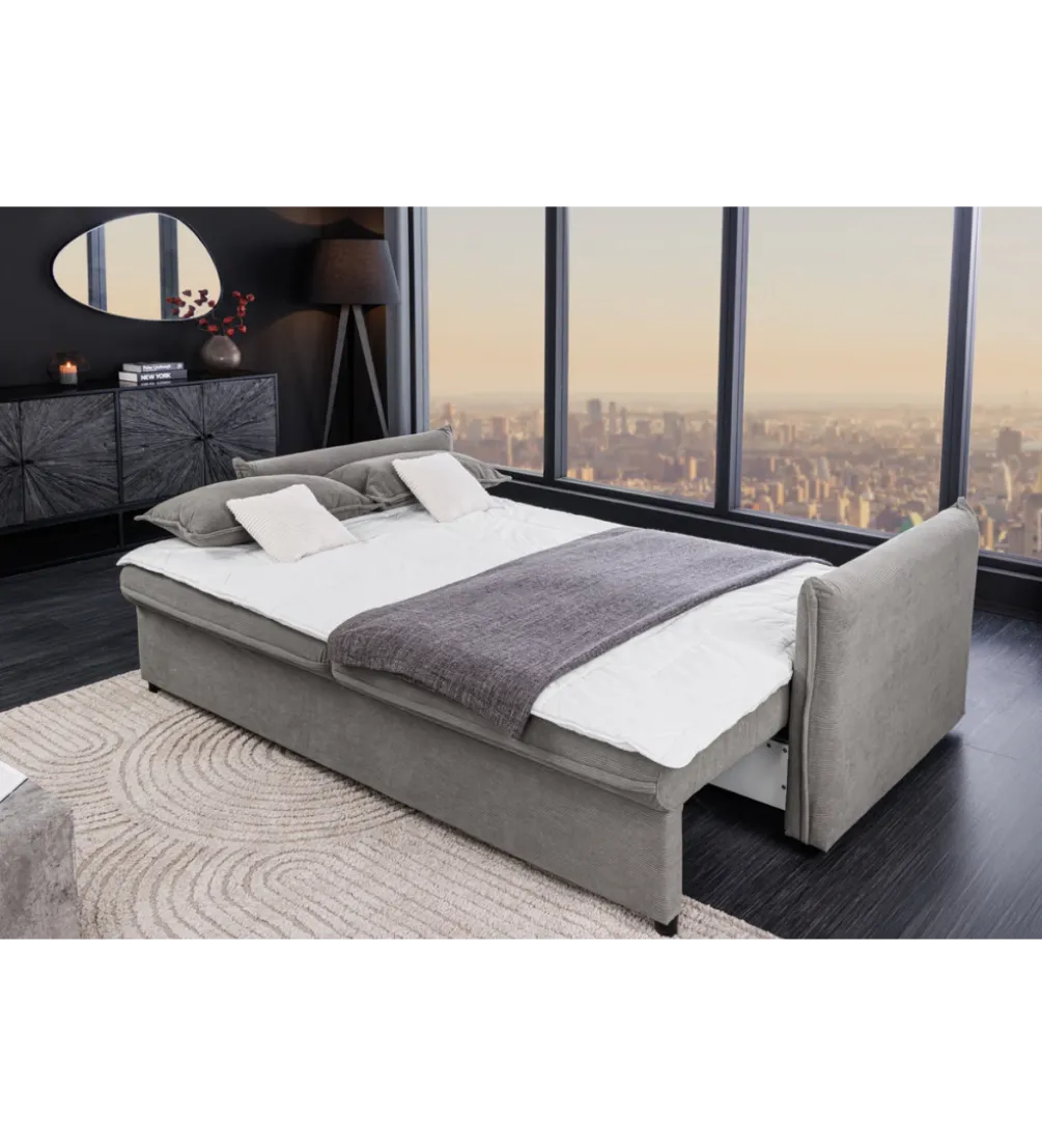 Sofa z funkcją spania APARTMENT 215 cm szara