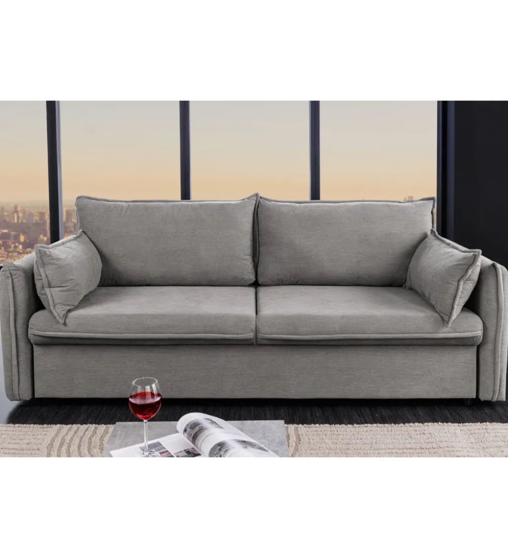 Sofa z funkcją spania APARTMENT 215 cm szara