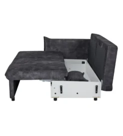 Sofa z funkcją spania APARTMENT 215 cm welur szara