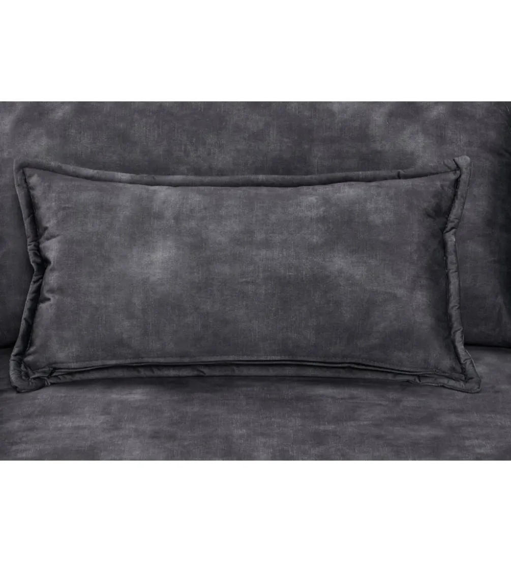 Sofa z funkcją spania APARTMENT 215 cm welur szara
