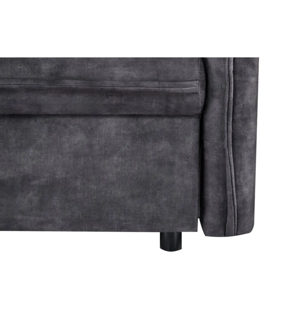 Sofa z funkcją spania APARTMENT 215 cm welur szara