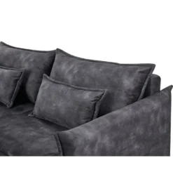 Sofa z funkcją spania APARTMENT 215 cm welur szara