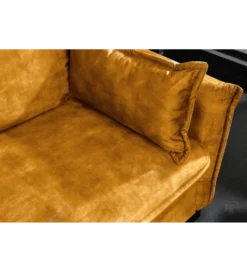 Sofa z funkcją spania APARTMENT 215 cm welur musztardowa