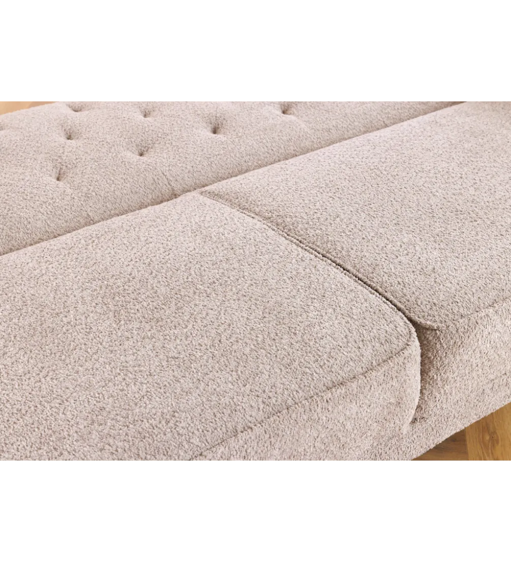 Sofa z funkcją spania MAISON BELLE AFFAIRE 220 cm boucle beżowe