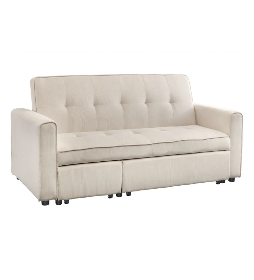 Sofa z funkcją spania SMART 180 cm cord beżowy