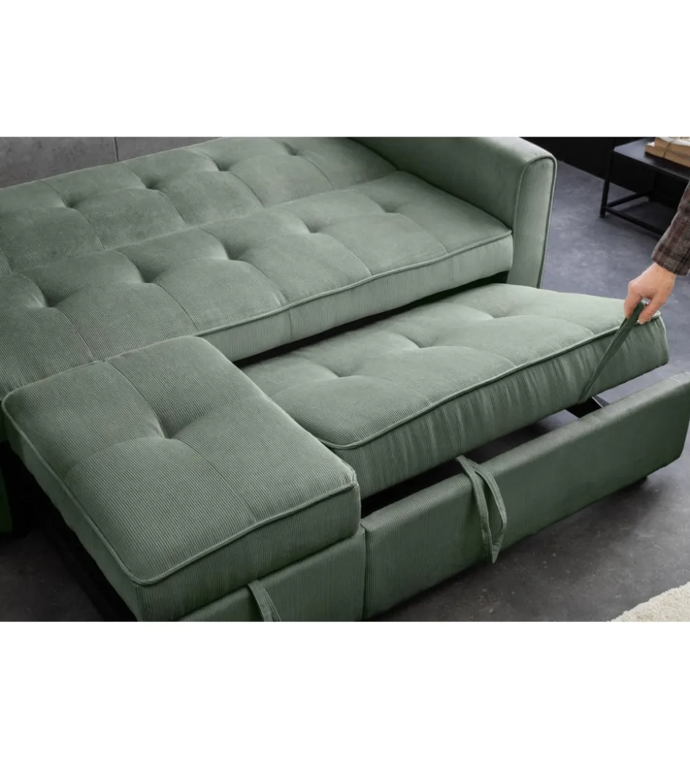 Sofa z funkcją spania SMART 180 cm cord zielony