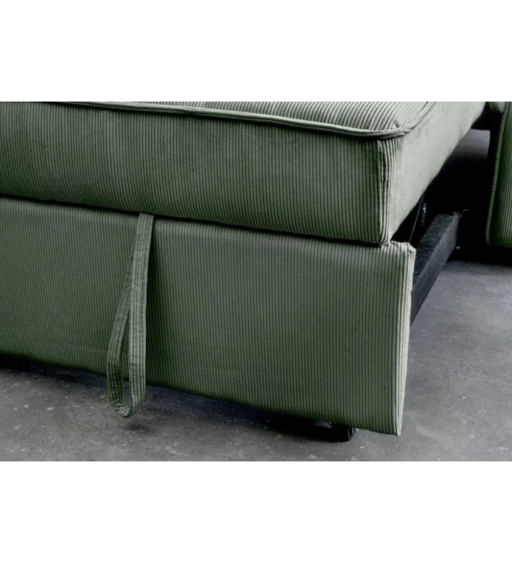 Sofa z funkcją spania SMART 180 cm cord zielony